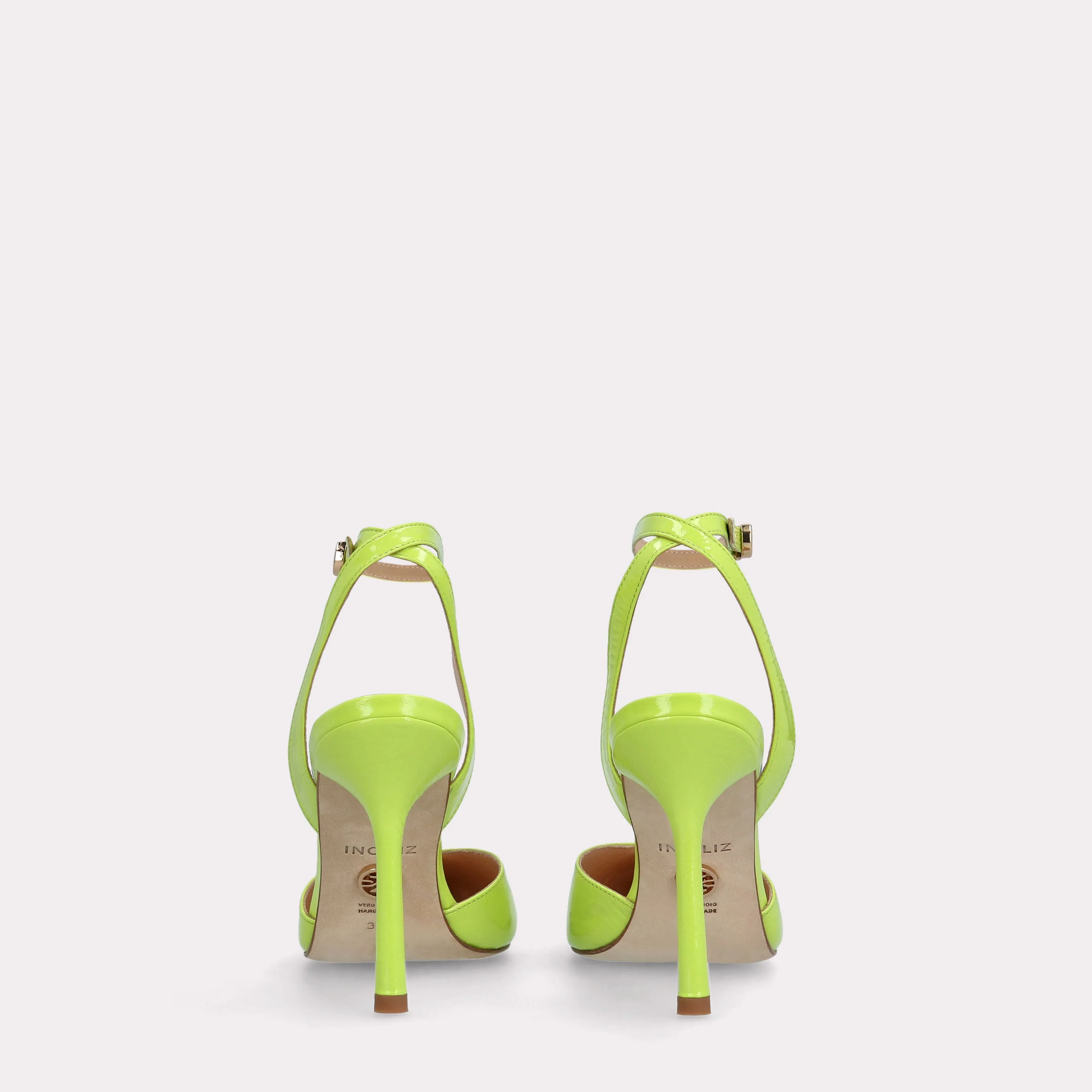 ABA 13 POISON GREEN LEATHER PUMPS