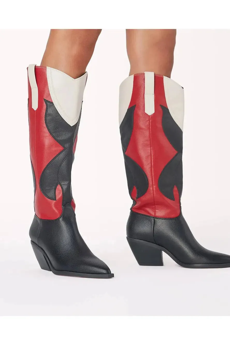 BILLINI Corlie Cherry Black Knee High Boots