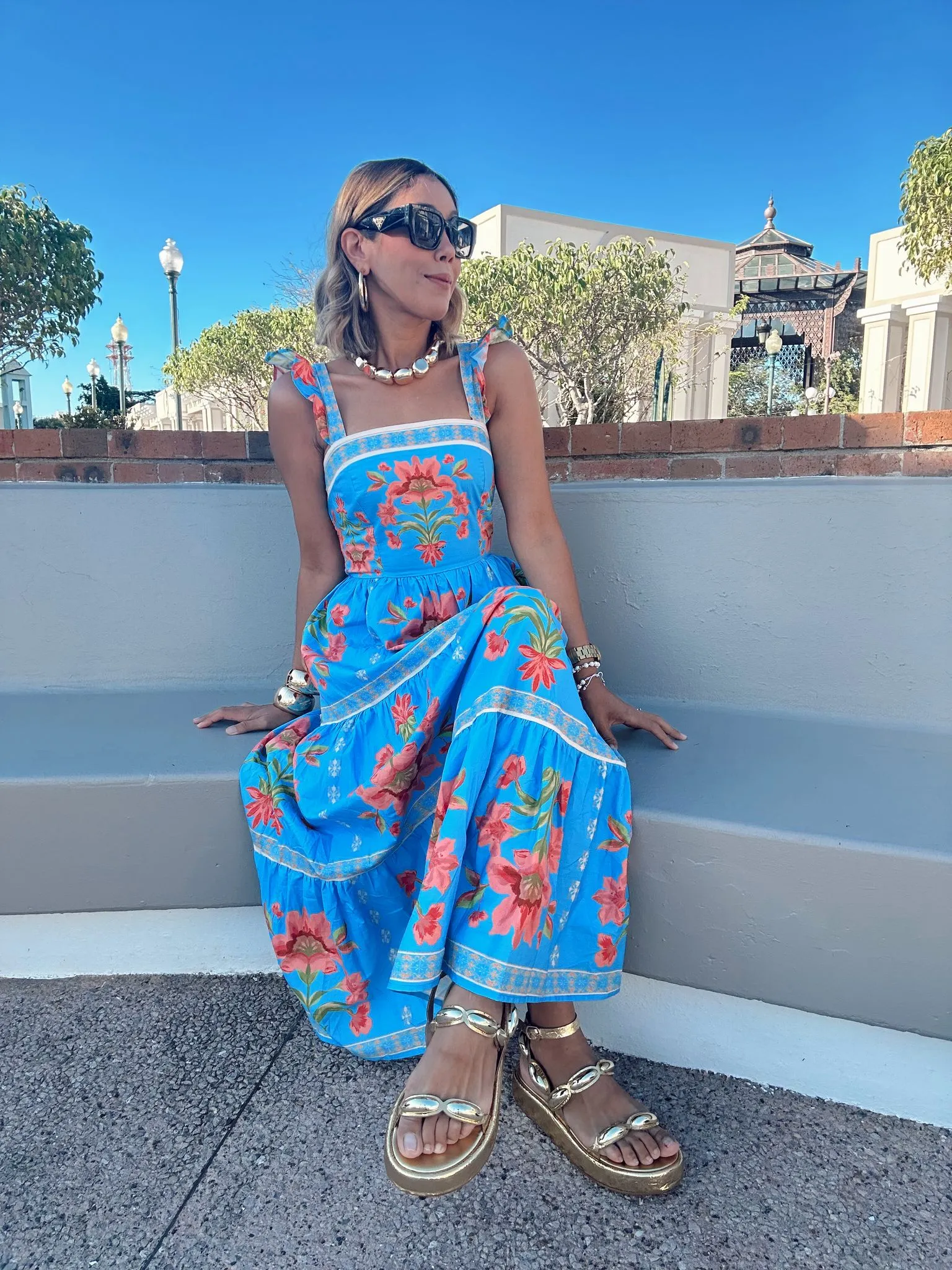Blooming Serenity Midi Dress