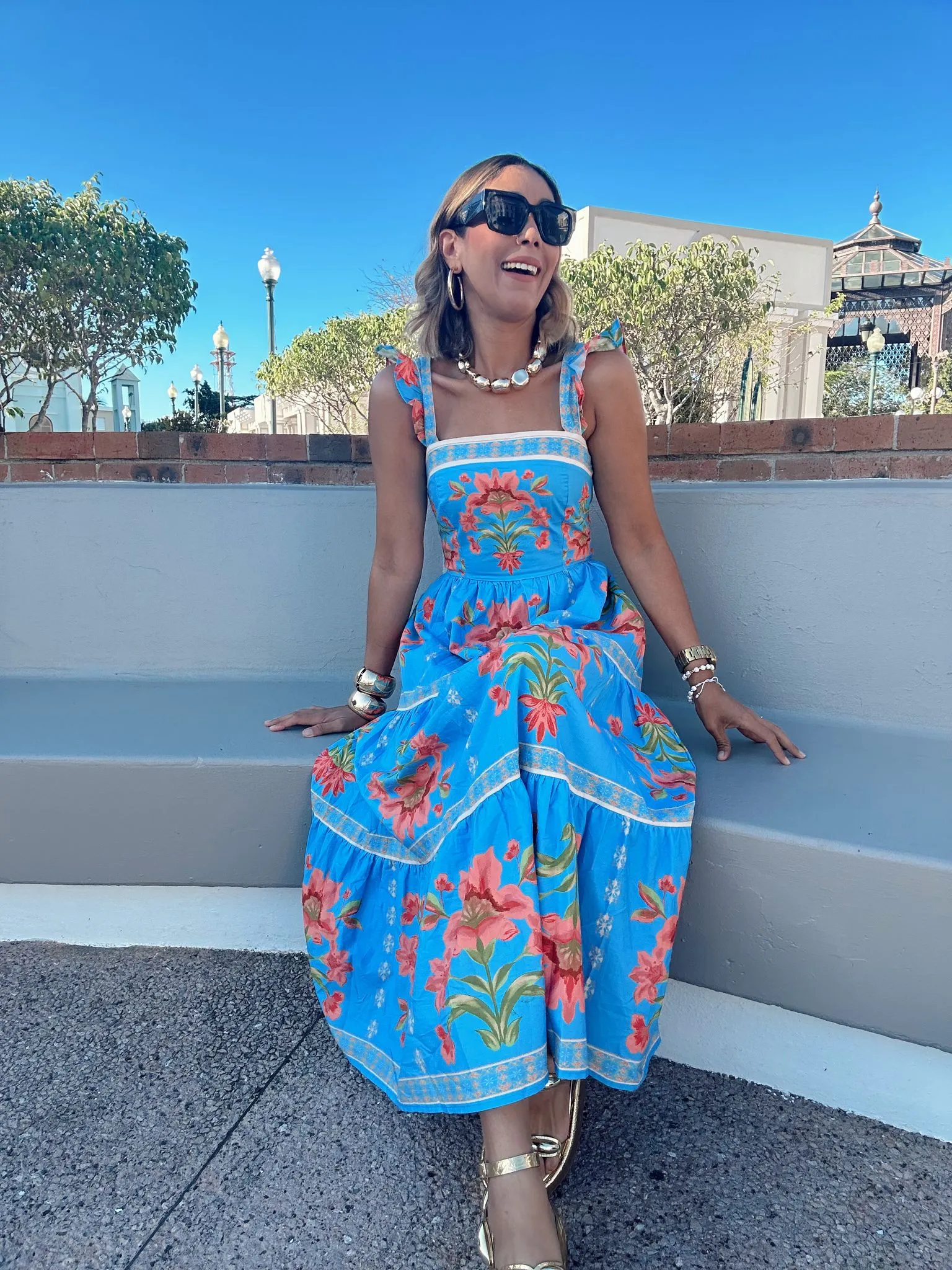 Blooming Serenity Midi Dress