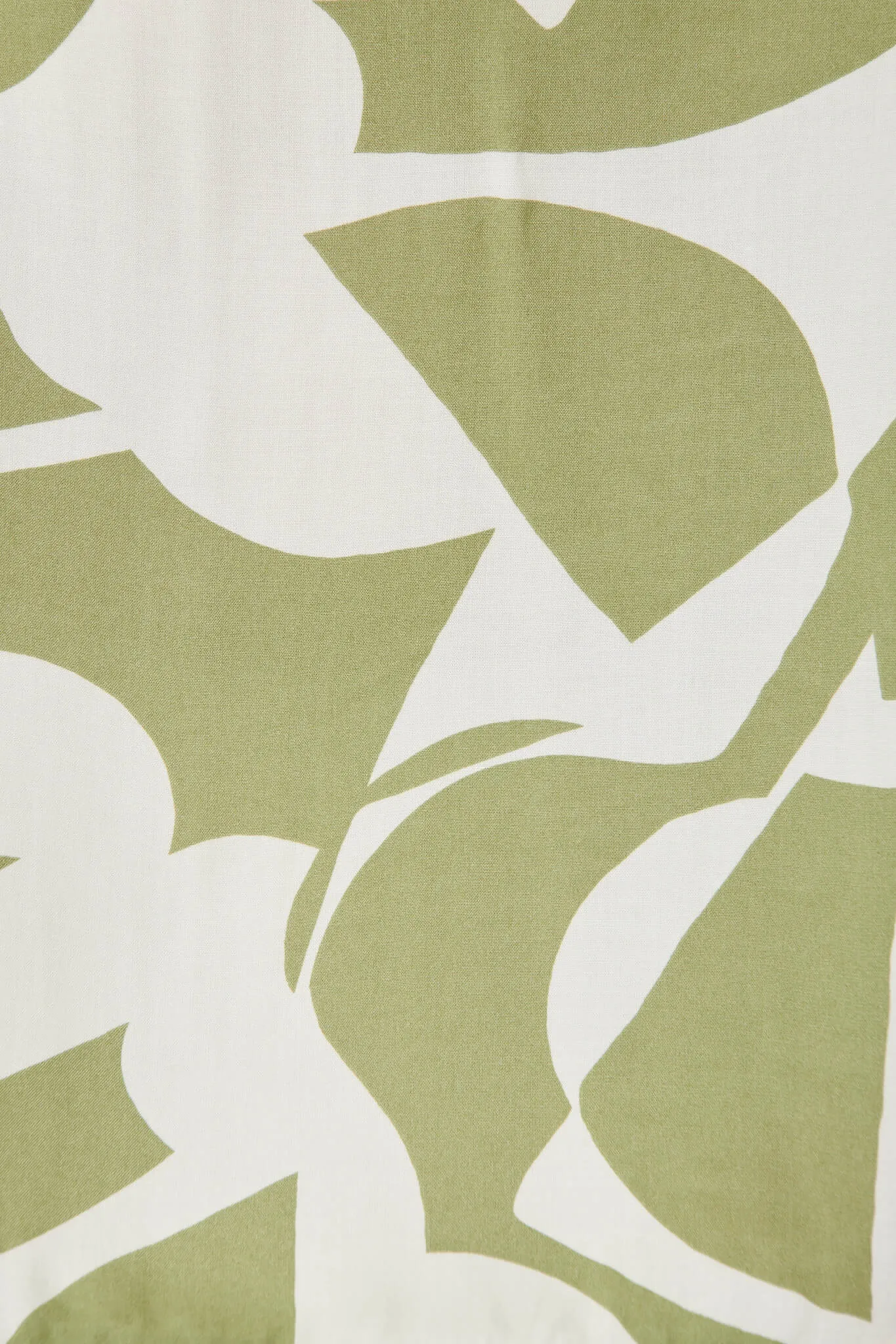 Catharina Top In Olive And Cream Geometric Print
