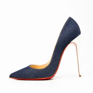 Christian Louboutin Blue Denim So Kate Pumps 38