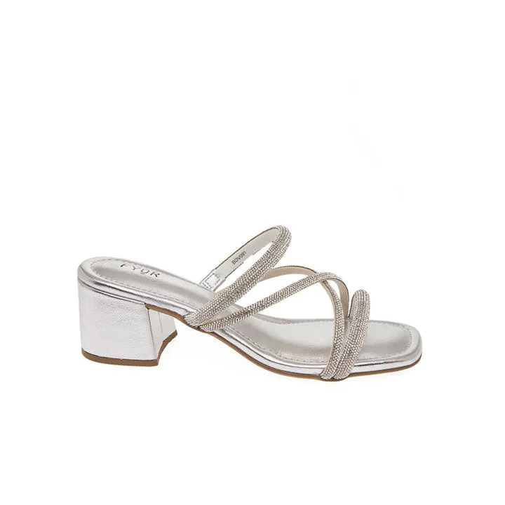 Cross Crystal Strappy Mule BDV 091