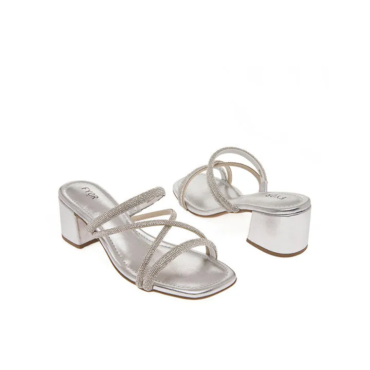 Cross Crystal Strappy Mule BDV 091