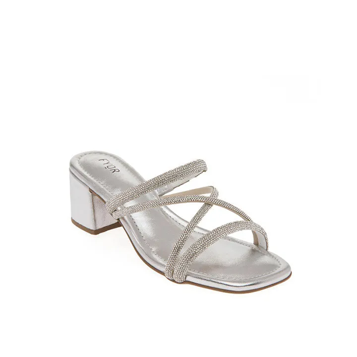 Cross Crystal Strappy Mule BDV 091