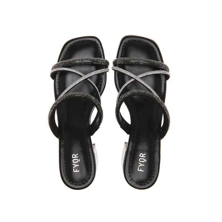 Cross Crystal Strappy Mule BDV 091
