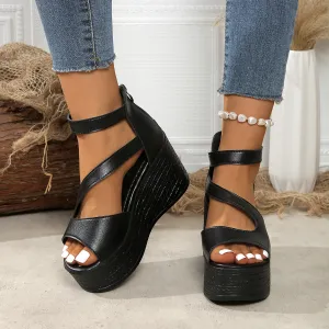Cutout Wedge Sandals open Toe