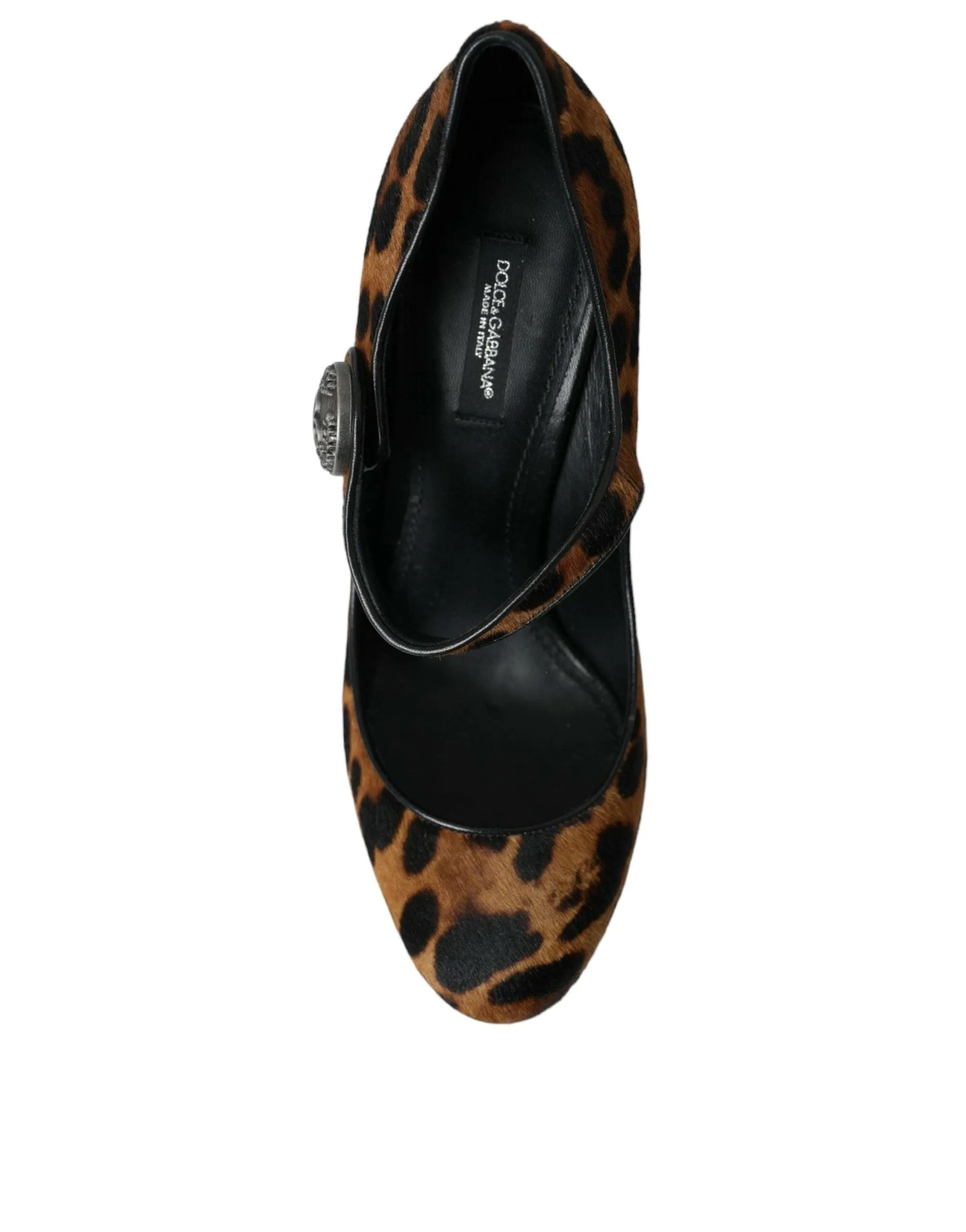 Dolce & Gabbana Leopard Velvet Mary Jane Pump