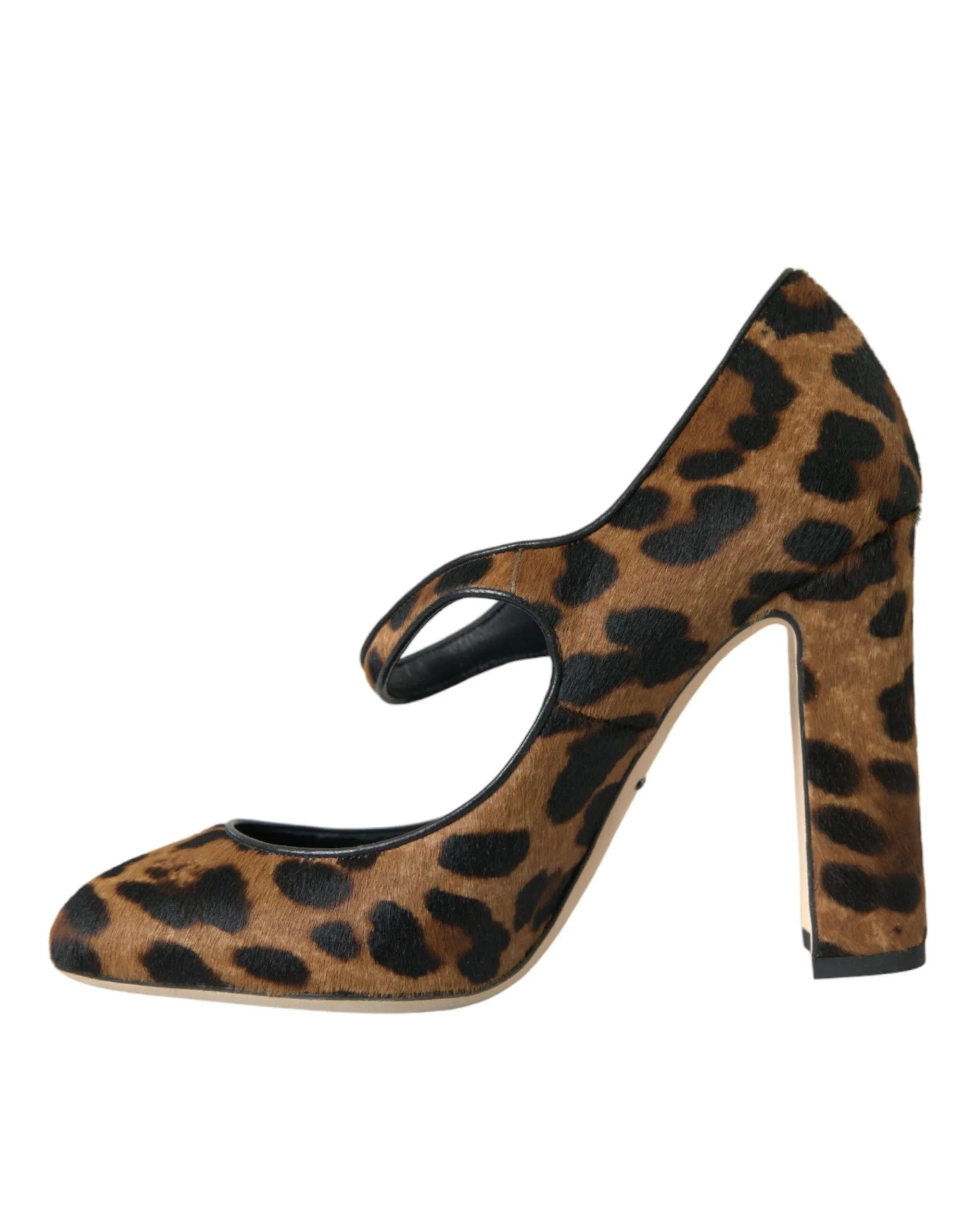 Dolce & Gabbana Leopard Velvet Mary Jane Pump