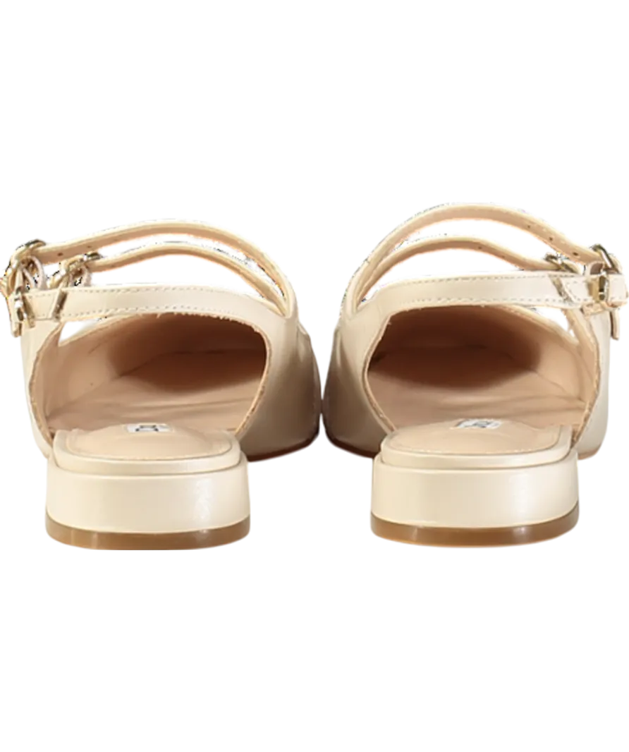 Dune Nude Haily Leather Slingback Mary Jane Pumps UK 4 EU 37 👠