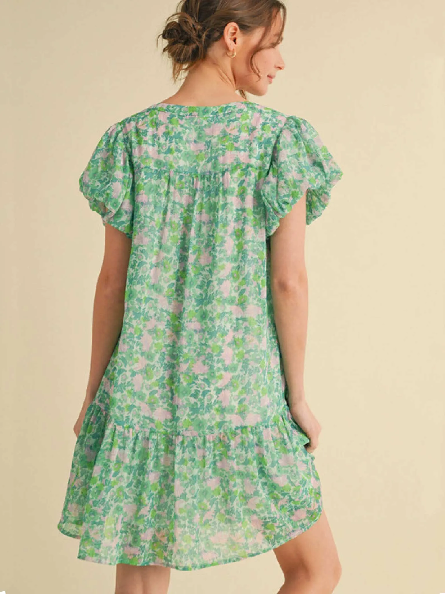Floral Chiffon Mini Dress
