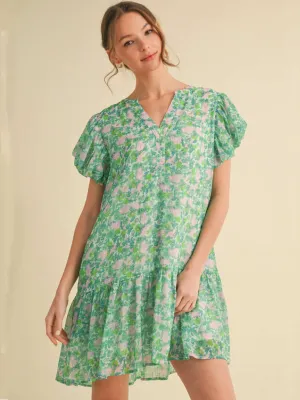Floral Chiffon Mini Dress