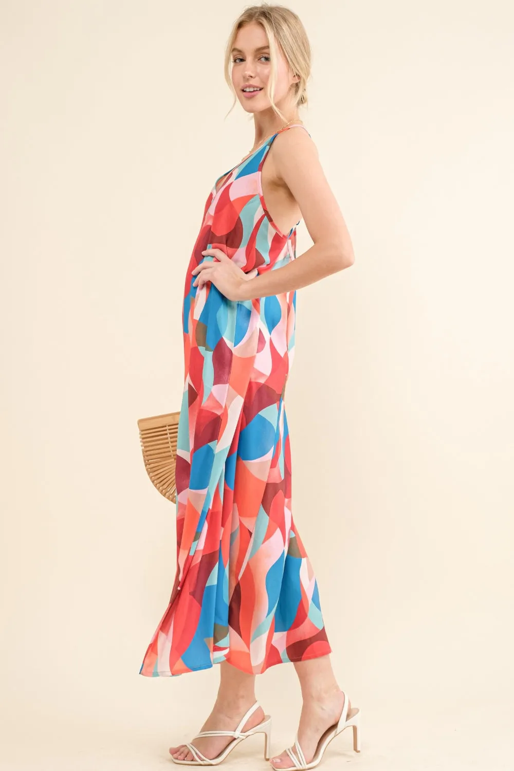 Fun & Lively Crisscross Back Cami Dress