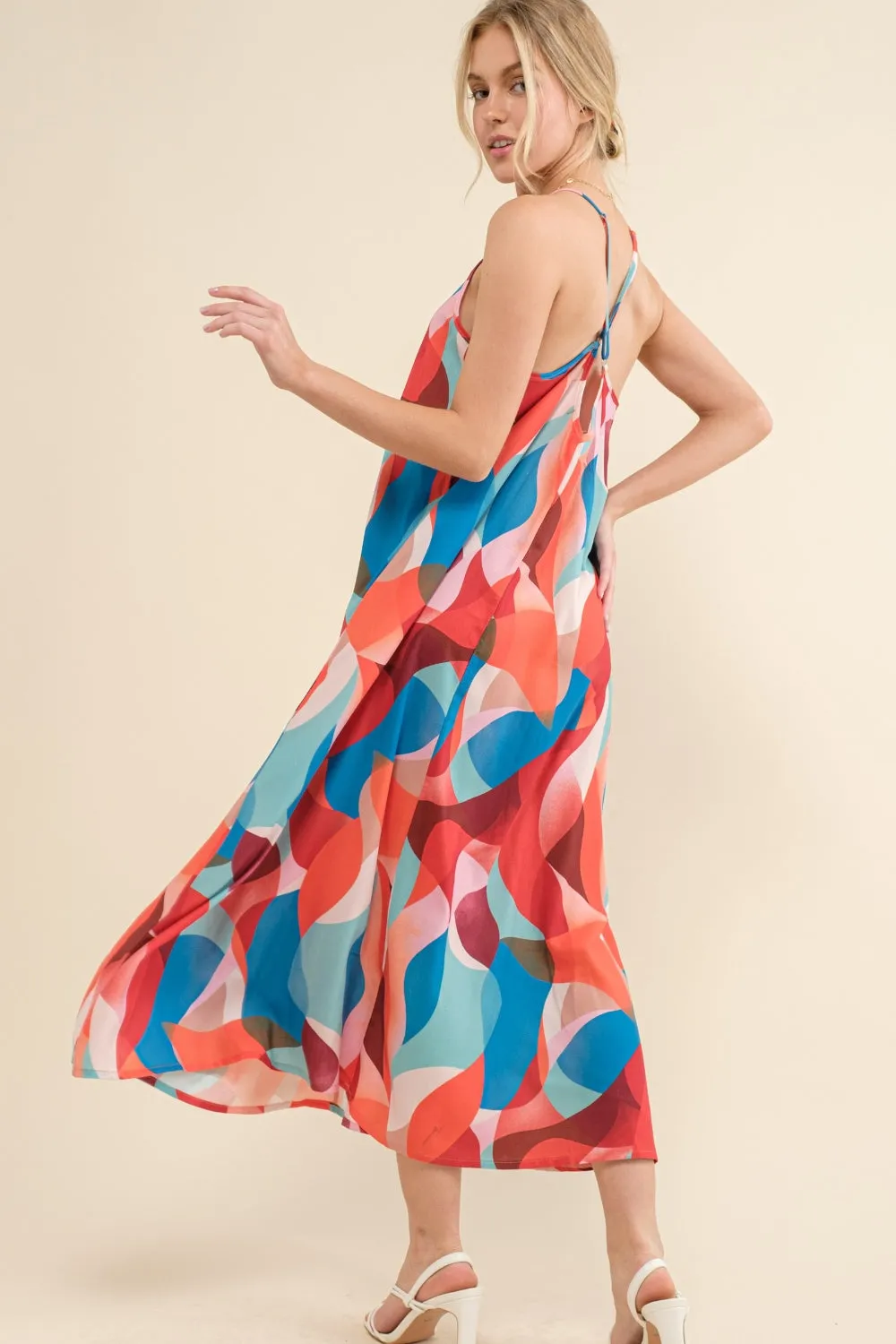 Fun & Lively Crisscross Back Cami Dress