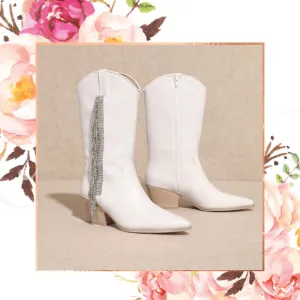 Giselle - Rhinestone Fringe Cowgirl Boots