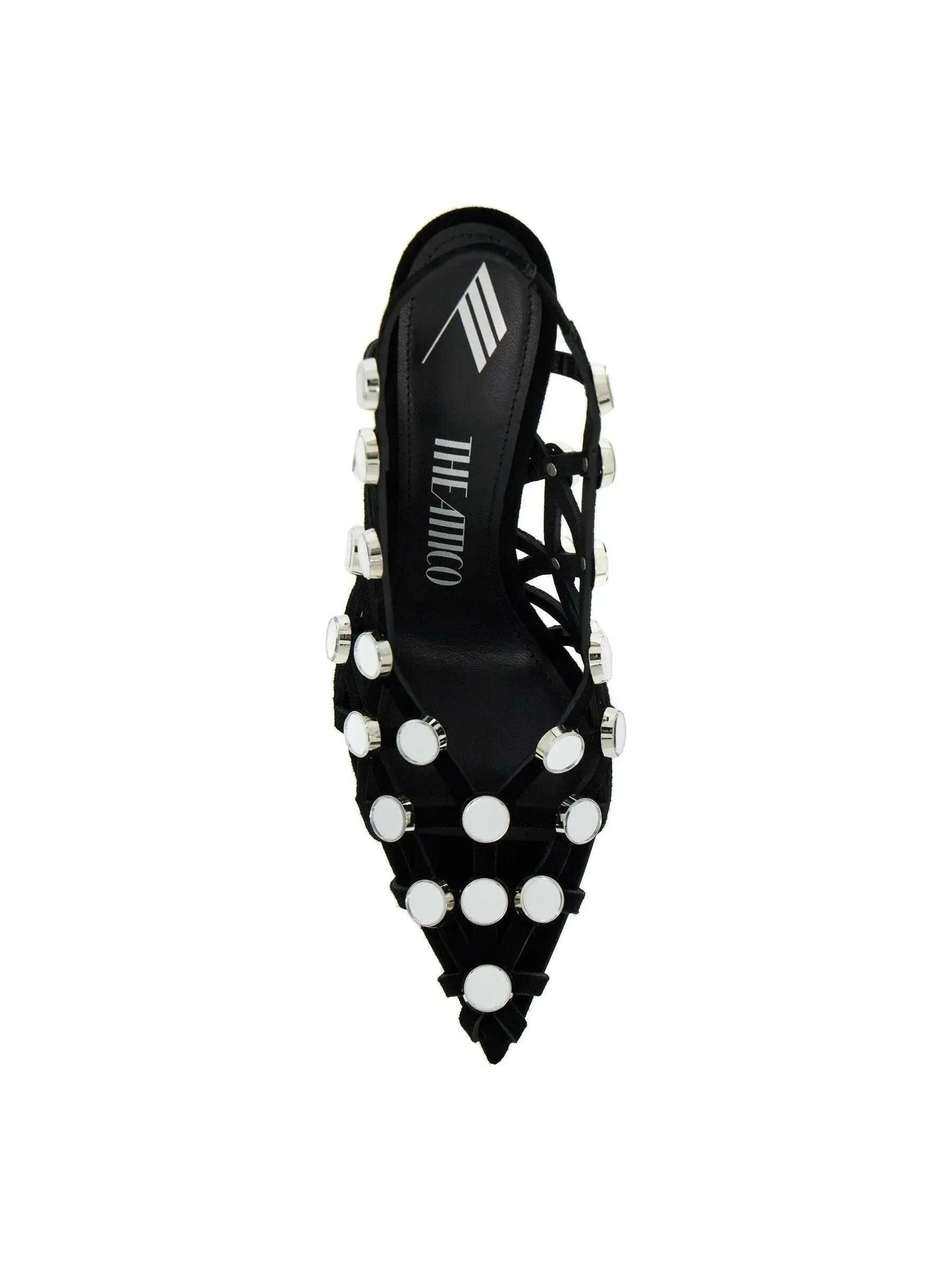 Grid Suede Slingback Pumps