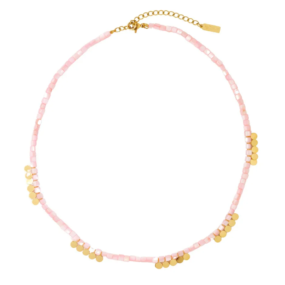 Lucky Pennies Necklace~ Pink Salty Babes by Salty Cali