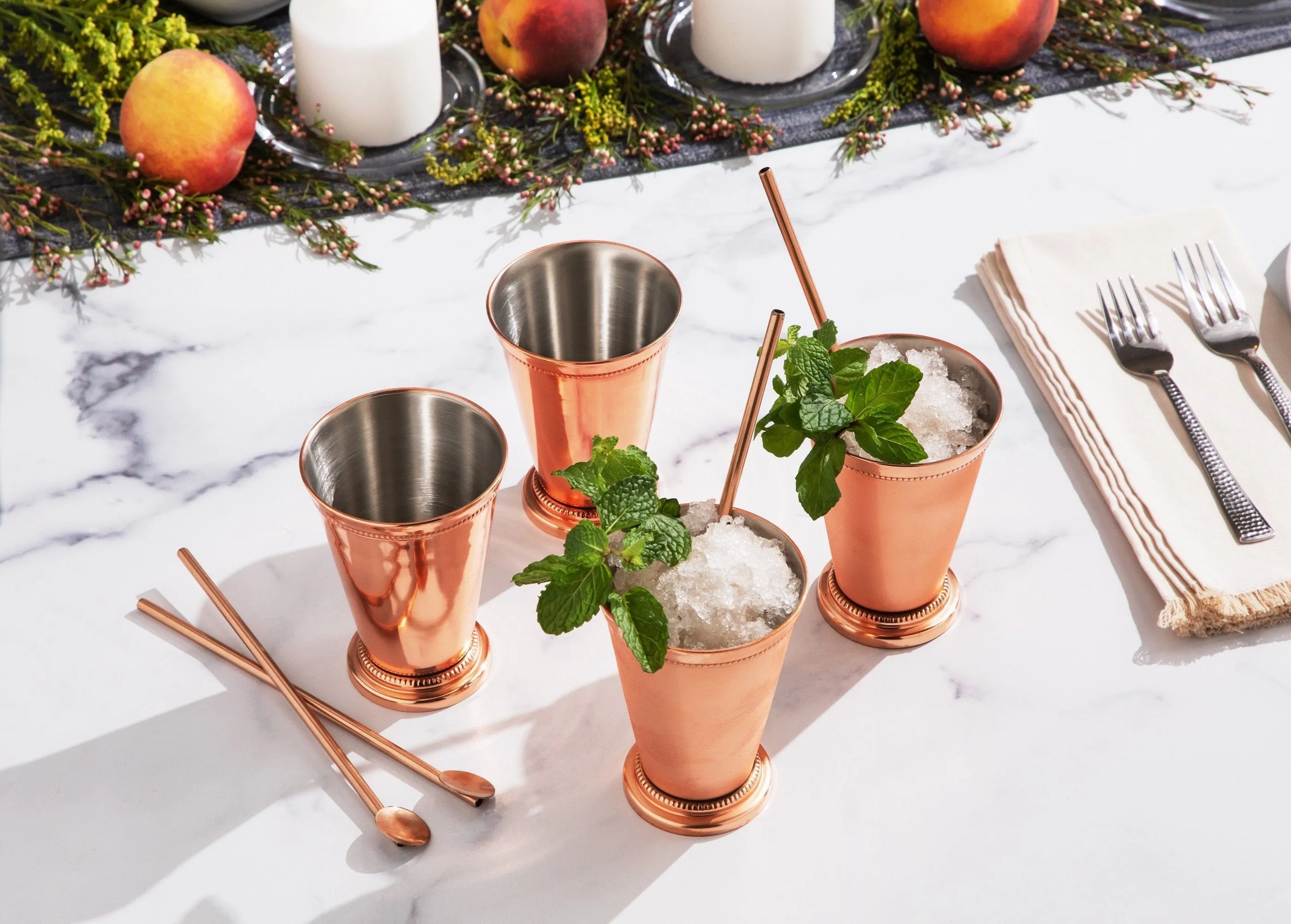 Mint Julep Cups - 8 Piece Set - Copper