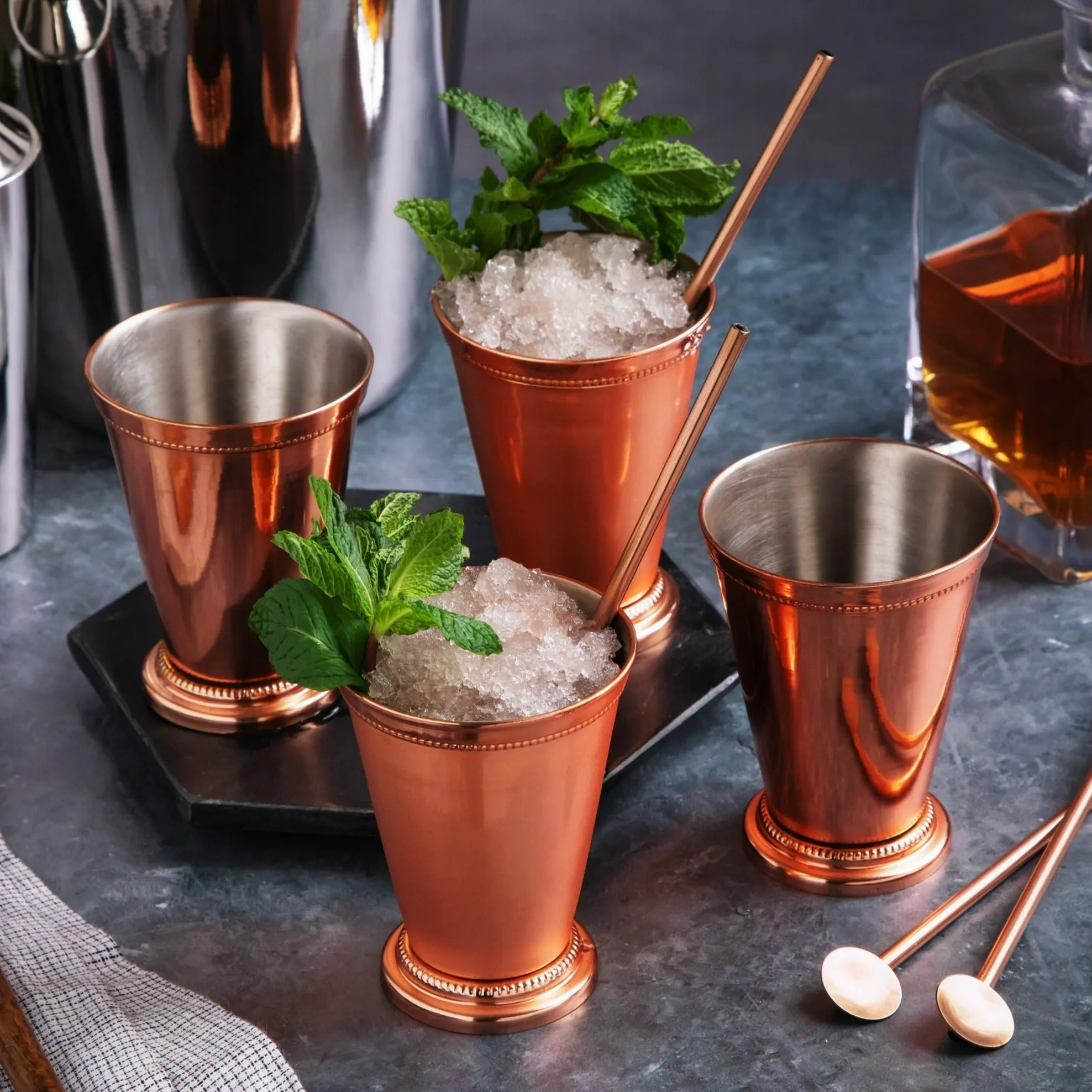 Mint Julep Cups - 8 Piece Set - Copper