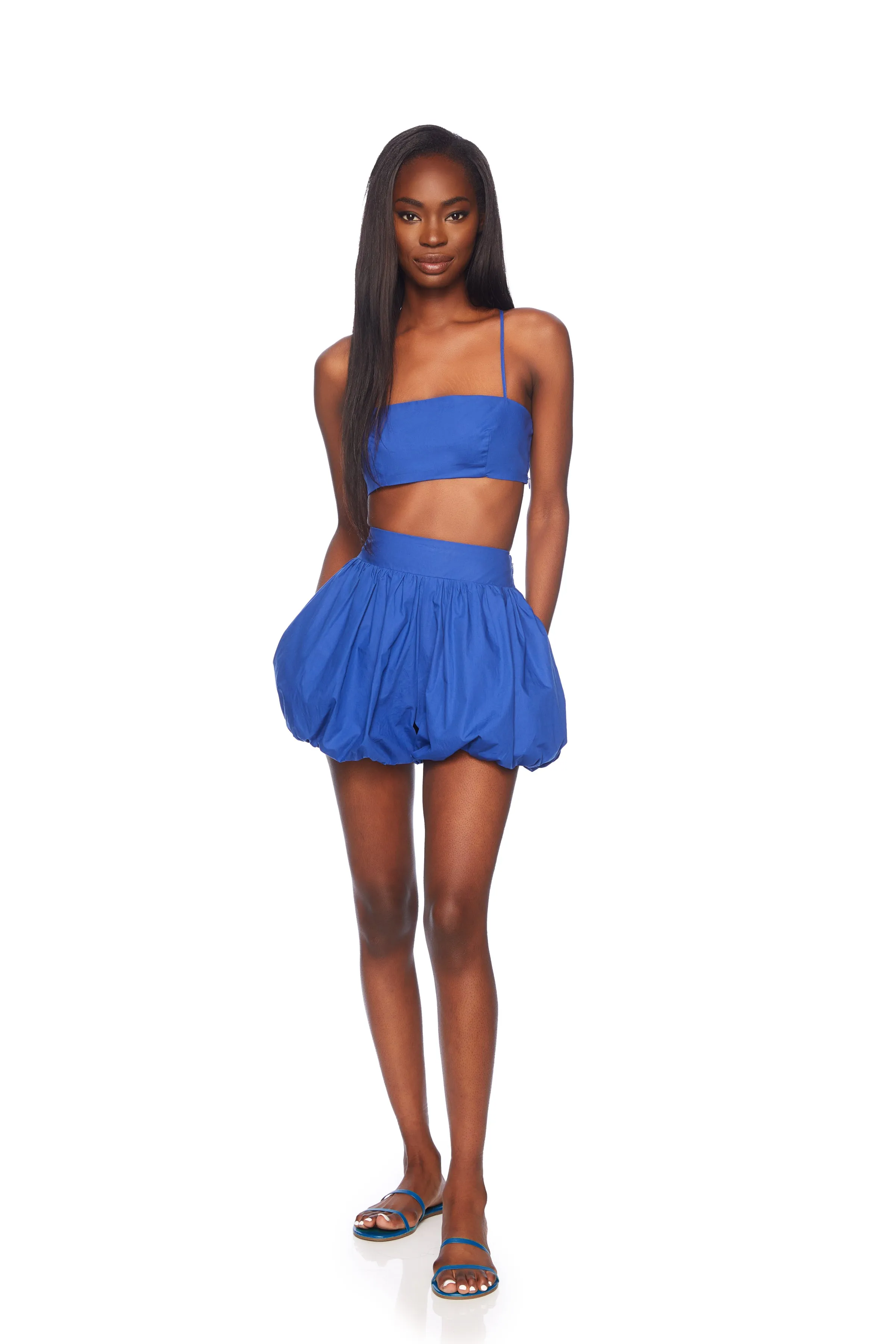 poplin bubble short