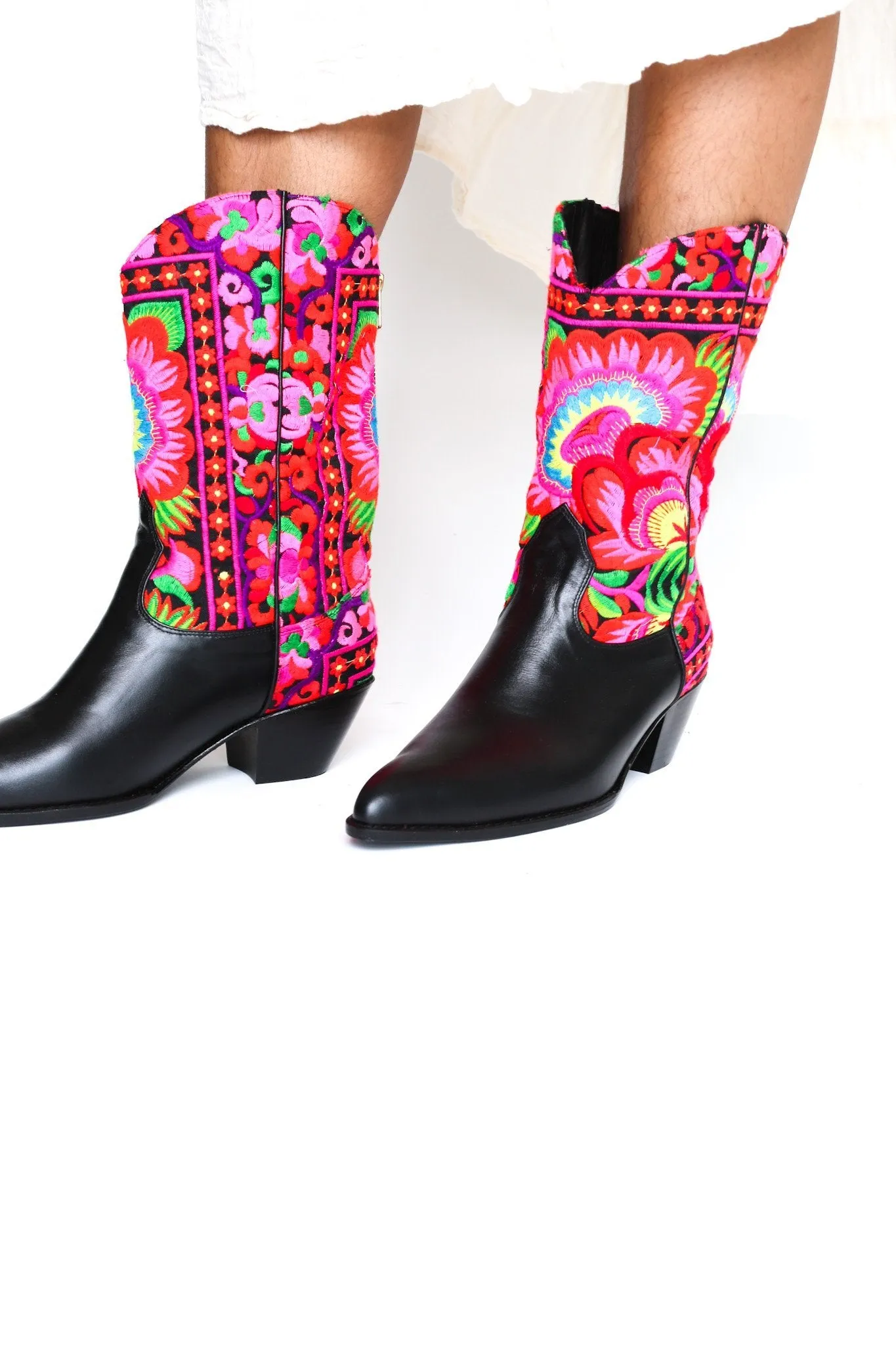 SELINA WESTERN STYLE BOOTS X FREE PEOPLE (BLACK)