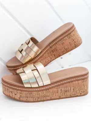 Serenna Platform Sandal Metallic Gold by Chinese Laundry