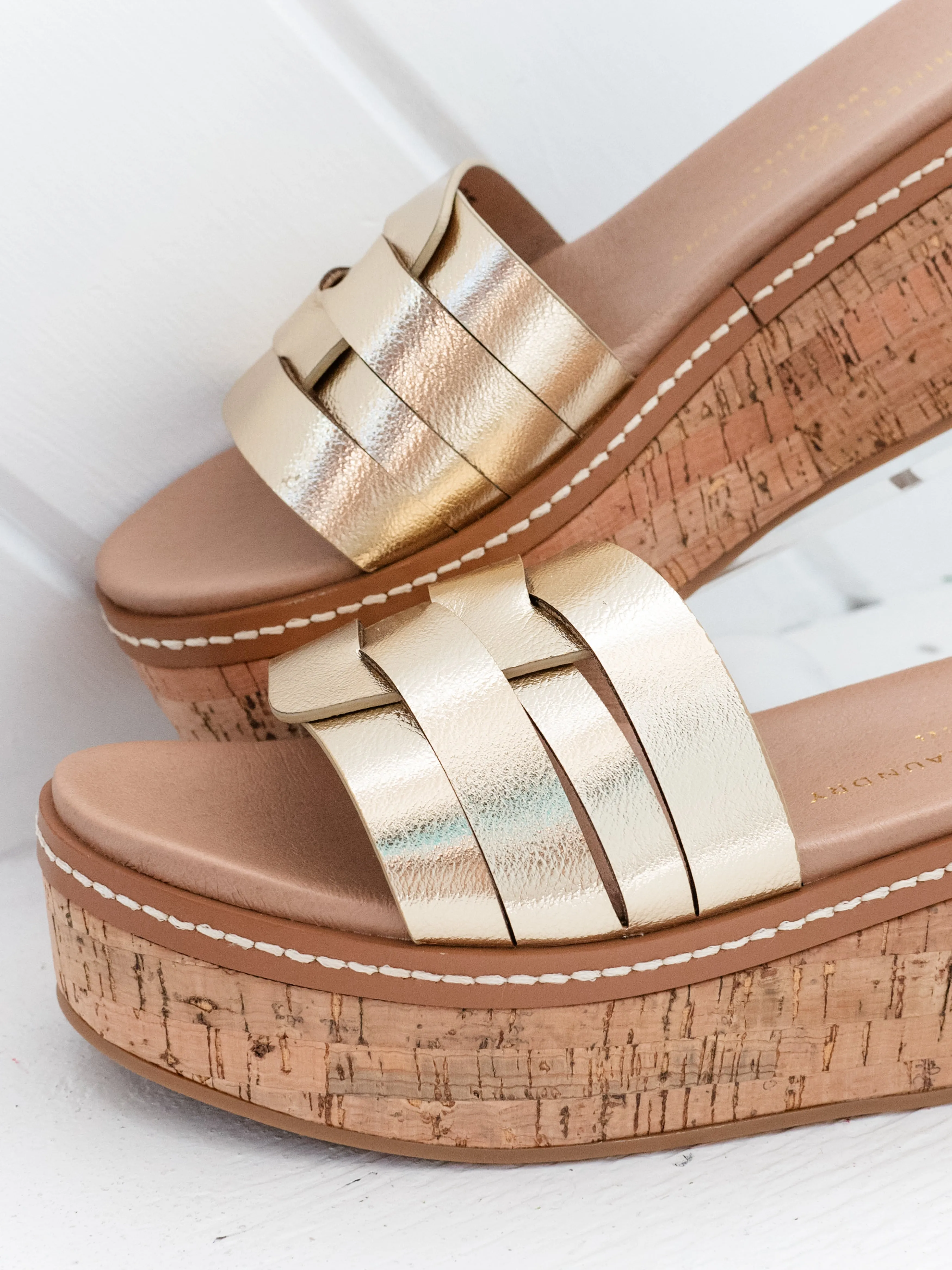 Serenna Platform Sandal Metallic Gold by Chinese Laundry