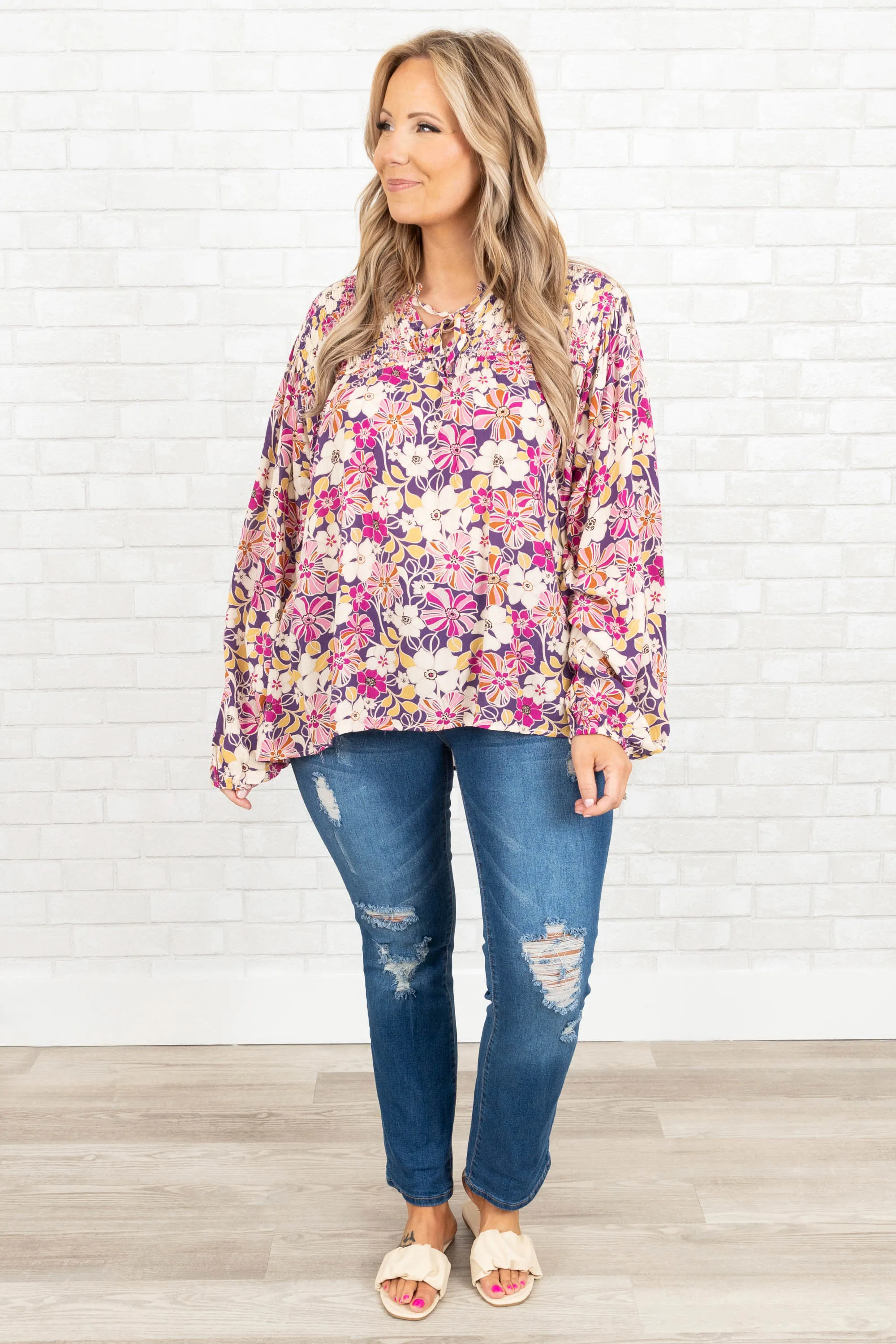 Sweet And Serene Top, Violet