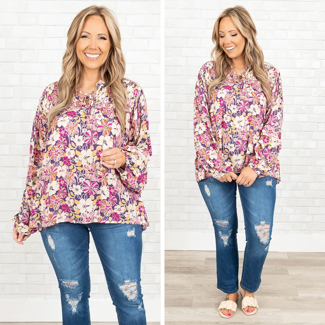Sweet And Serene Top, Violet