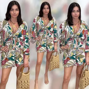 Tropical Print Romper