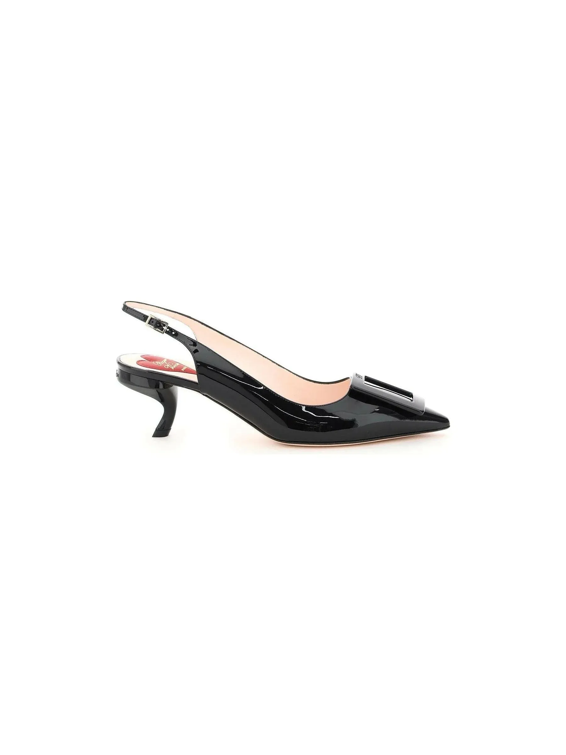 Virgule Buckle Slingback Pumps