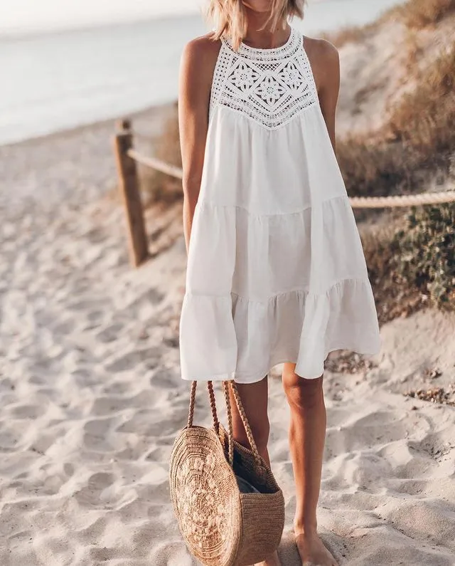 Yana™ - Summer Dress with Crochet Details