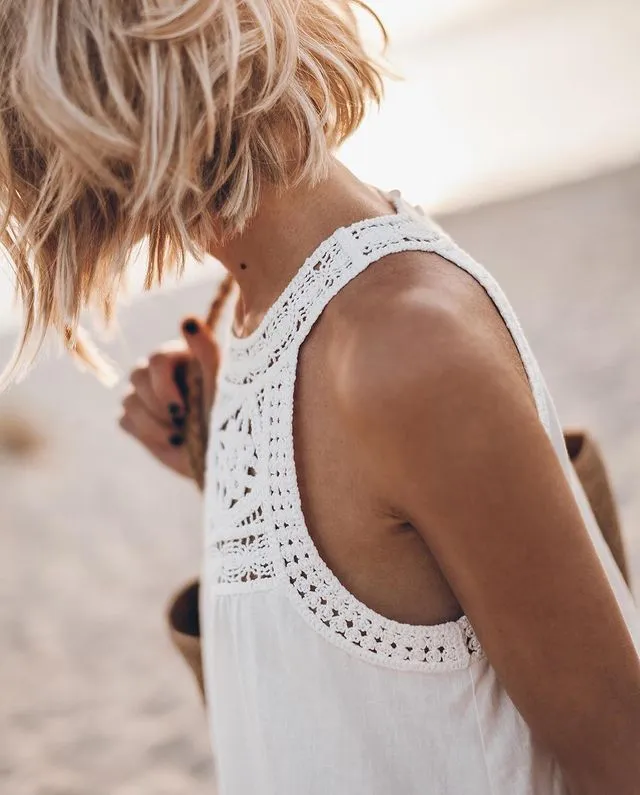 Yana™ - Summer Dress with Crochet Details